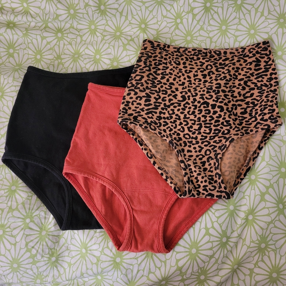 ARQ High-Waisted Undies - Leopard, Black, Cadmium